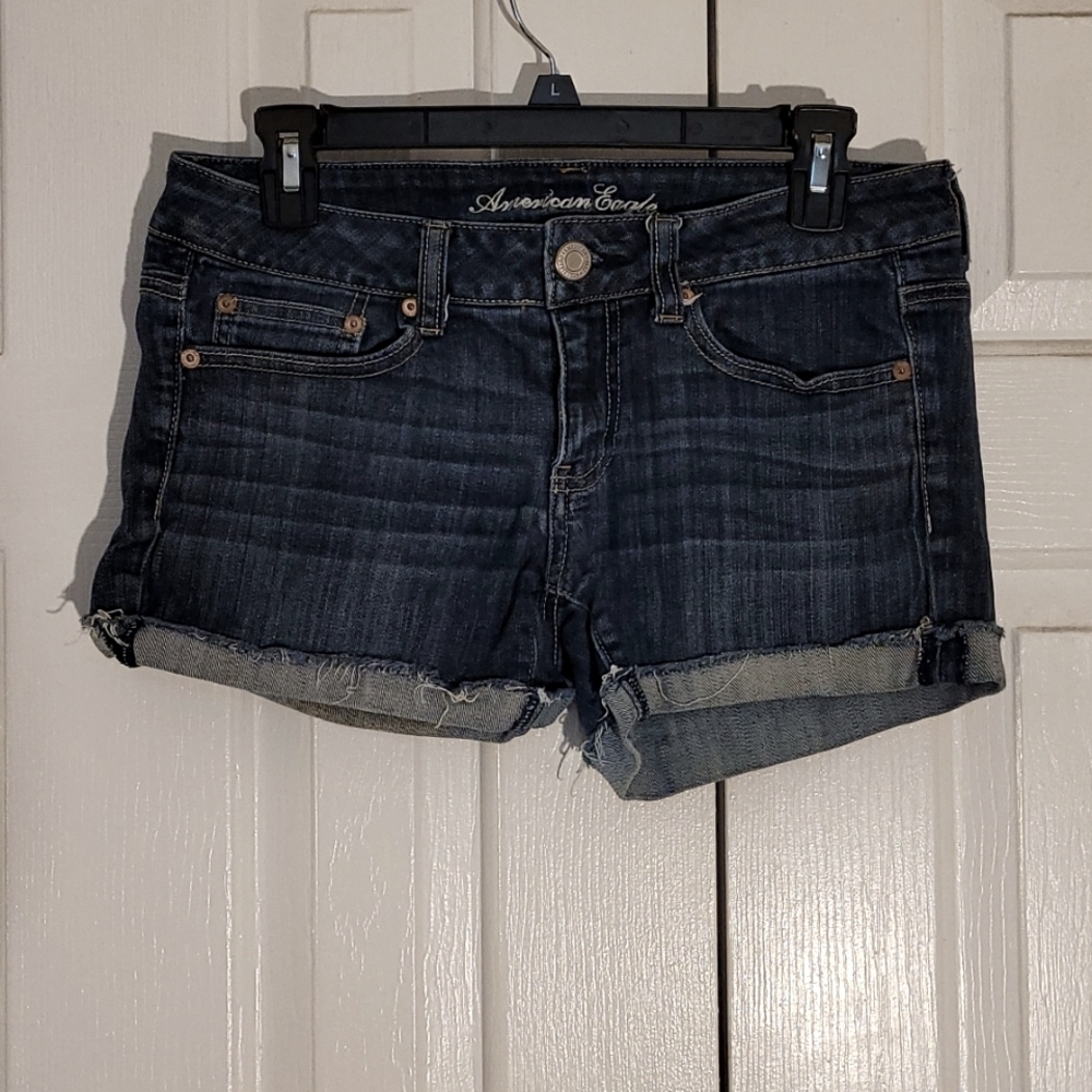 American Eagle Distressed Denim Jean Cutoff Short